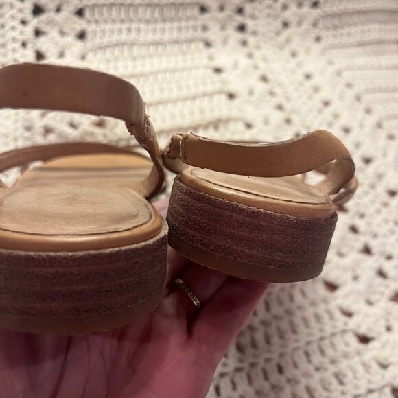 Madewell Heidi Slingback Sandals - Tan Leather Size 8 1/2 - Picture 5 of 7